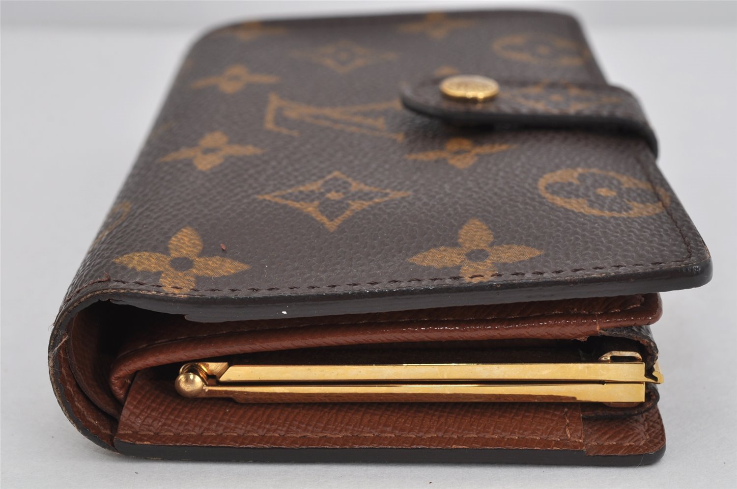 Auth Louis Vuitton Monogram Porte Monnaie Billets Viennois M61663 Wallet 3460K