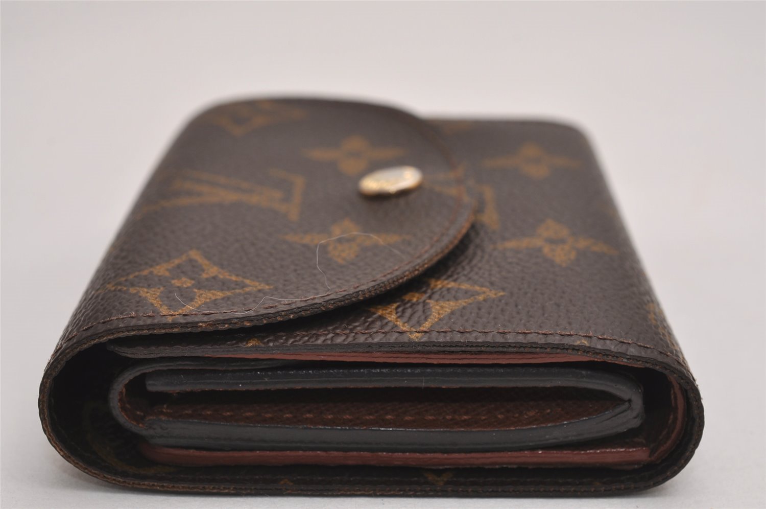 Authentic Louis Vuitton Monogram Portefeuille Helene M60253 Trifold Wallet 3461J