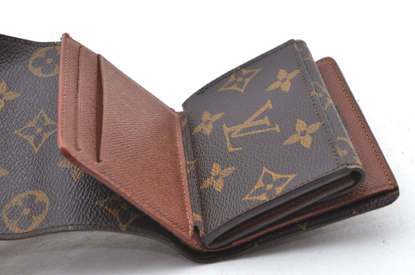 Authentic Louis Vuitton Monogram Portefeuille Helene M60253 Trifold Wallet 3461J