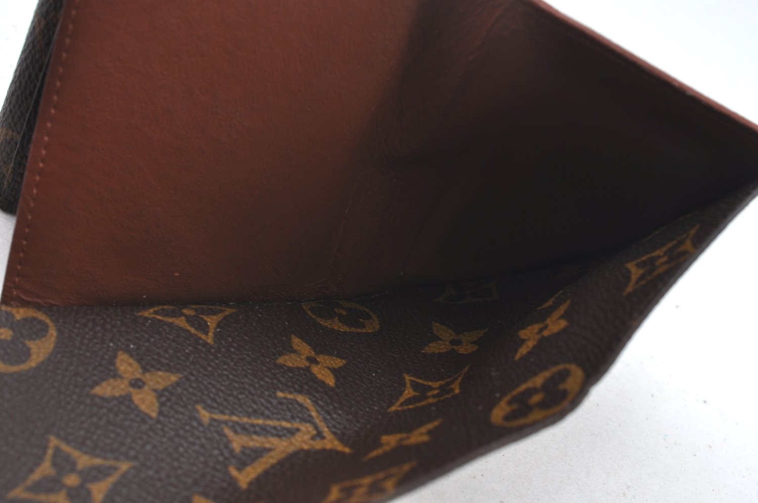 Authentic Louis Vuitton Monogram Portefeuille Helene M60253 Trifold Wallet 3461J