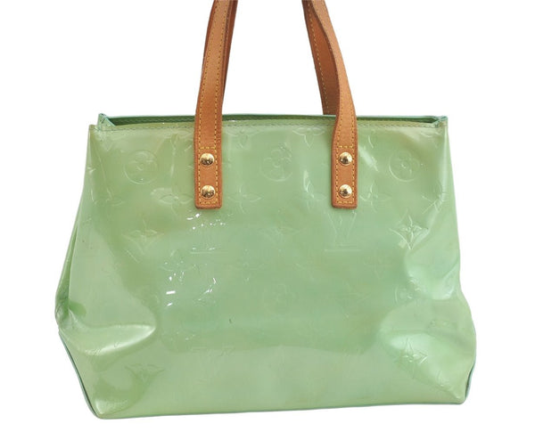 Authentic Louis Vuitton Vernis Reade PM Hand Bag Light Green M91307 LV 3463K