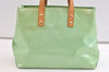 Authentic Louis Vuitton Vernis Reade PM Hand Bag Light Green M91307 LV 3463K