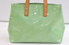 Authentic Louis Vuitton Vernis Reade PM Hand Bag Light Green M91307 LV 3463K