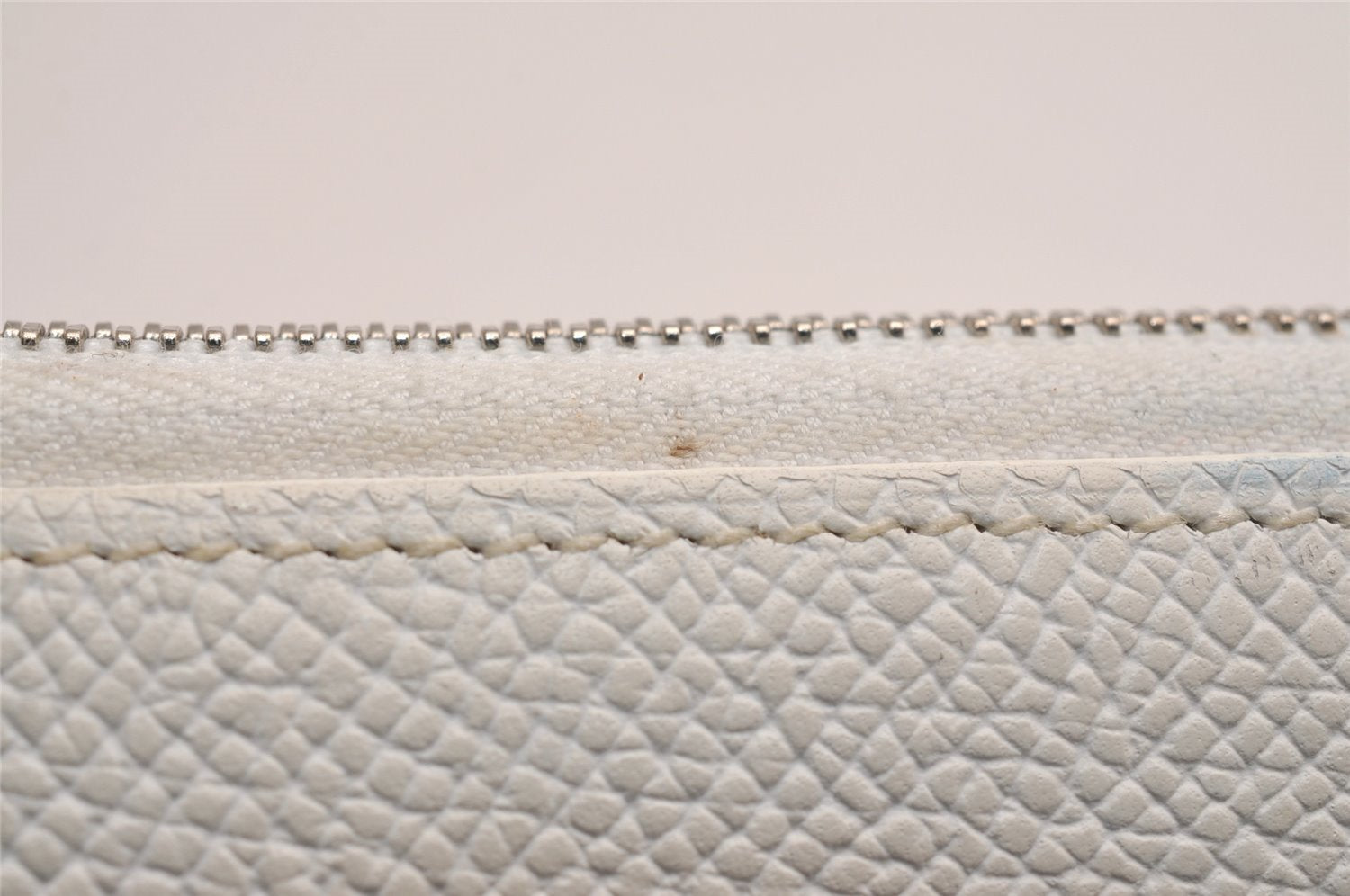 Authentic HERMES Azap Silk In Long Wallet Purse Leather White Box 3464J