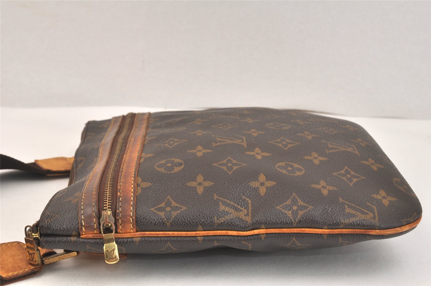 Auth Louis Vuitton Monogram Pochette Bosphore Shoulder Cross Bag M40044 LV 3467K