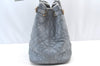 Authentic Christian Dior Panarea Cannage Tote Bag PVC Leather Blue Junk 3468I