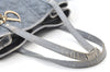 Authentic Christian Dior Panarea Cannage Tote Bag PVC Leather Blue Junk 3468I