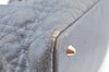 Authentic Christian Dior Panarea Cannage Tote Bag PVC Leather Blue Junk 3468I