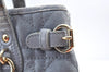 Authentic Christian Dior Panarea Cannage Tote Bag PVC Leather Blue Junk 3468I