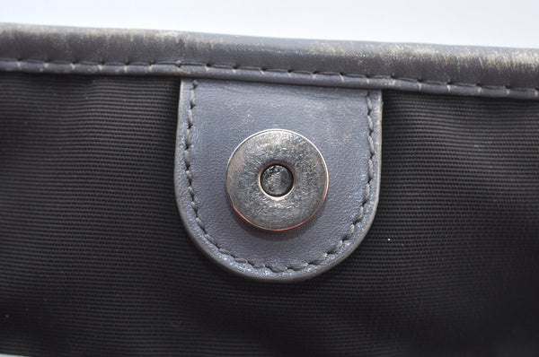 Authentic Christian Dior Panarea Cannage Tote Bag PVC Leather Blue Junk 3468I