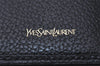 Authentic YVES SAINT LAURENT Vintage Bifold Wallet Purse Leather Black 3469I