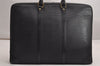 Authentic Louis Vuitton Epi Porte Documents Voyage Briefcase M59162 Black 3471J