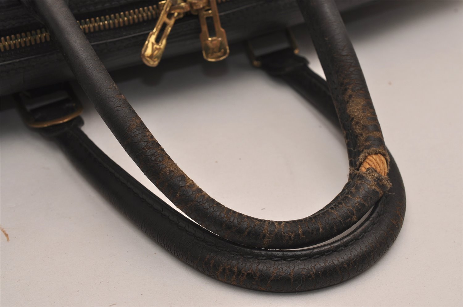 Authentic Louis Vuitton Epi Porte Documents Voyage Briefcase M59162 Black 3471J