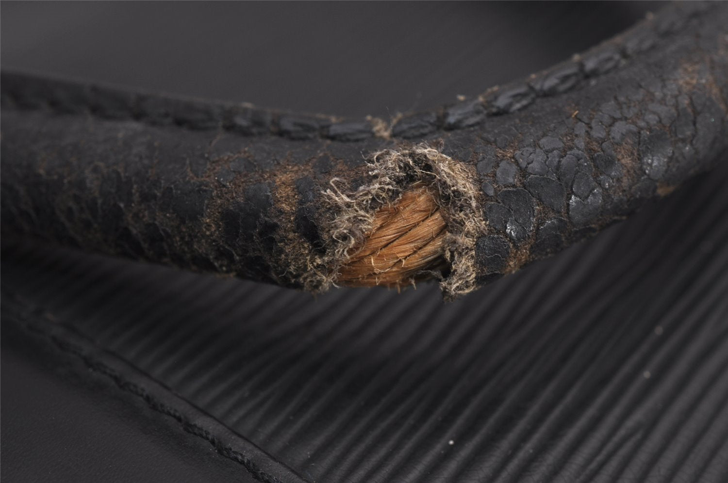 Authentic Louis Vuitton Epi Porte Documents Voyage Briefcase M59162 Black 3471J