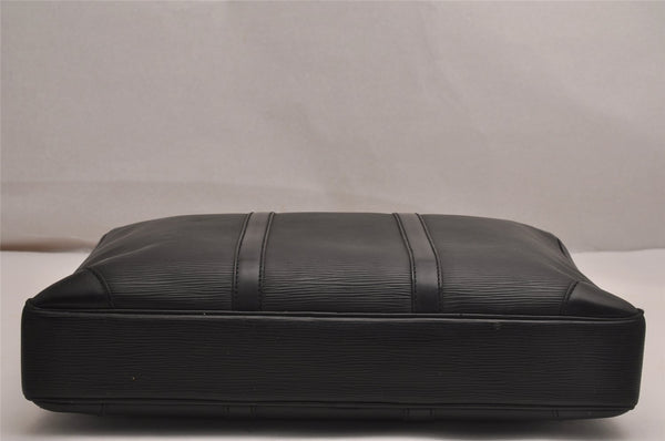 Authentic Louis Vuitton Epi Porte Documents Voyage Briefcase M59162 Black 3471J