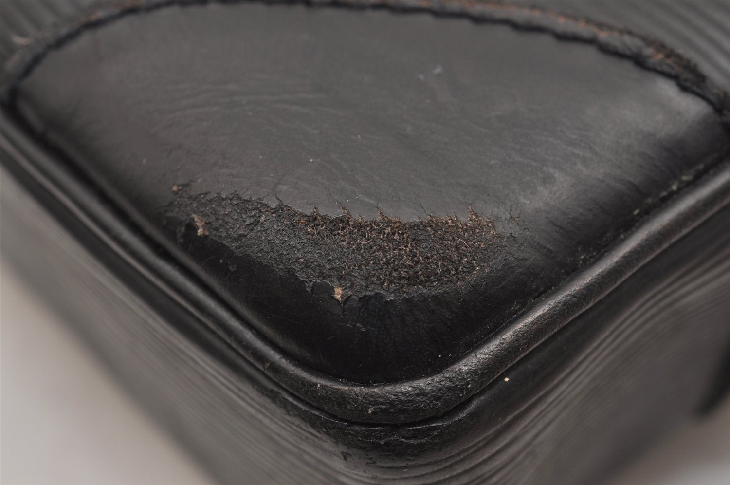 Authentic Louis Vuitton Epi Porte Documents Voyage Briefcase M59162 Black 3471J