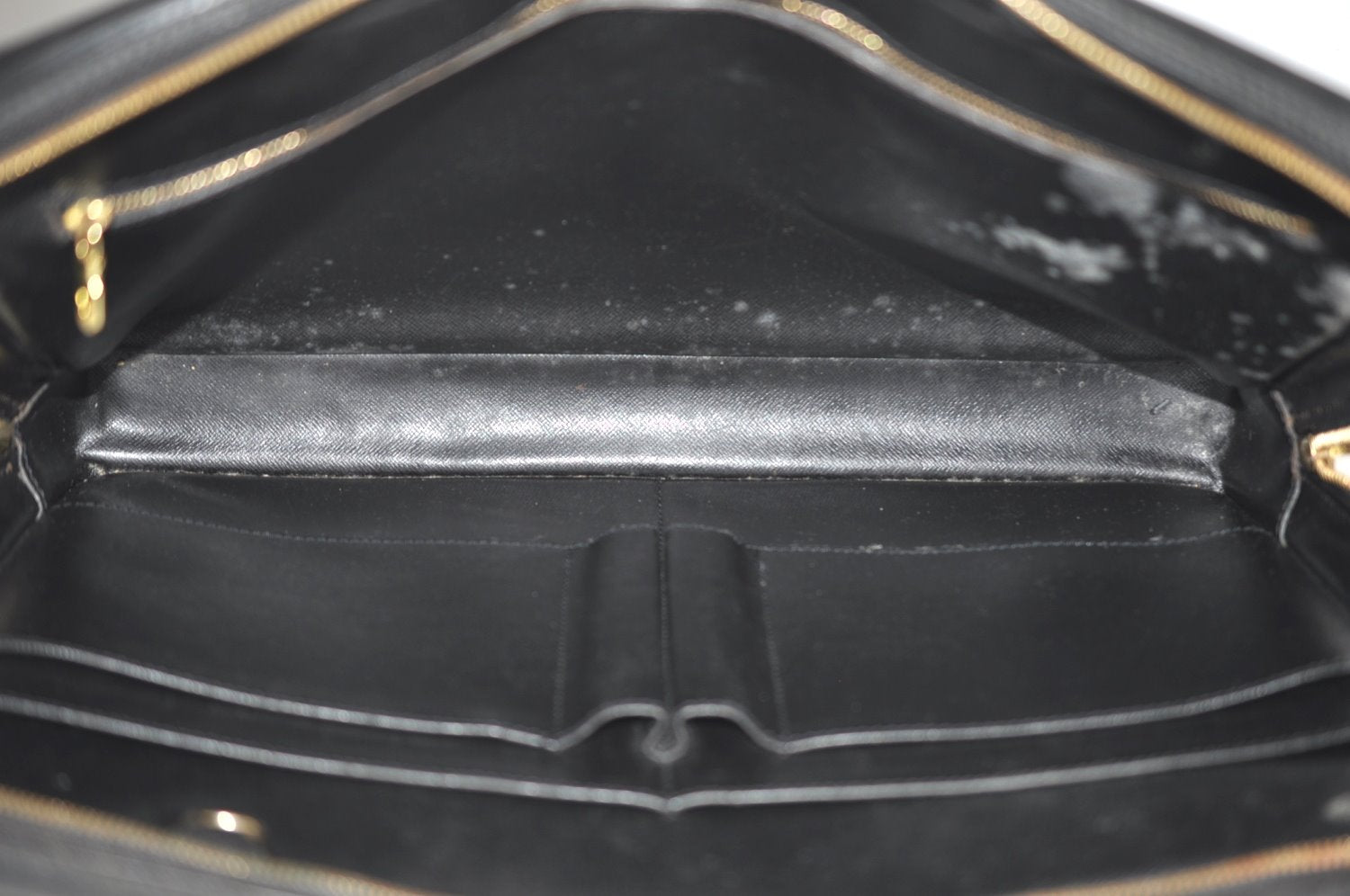 Authentic Louis Vuitton Epi Porte Documents Voyage Briefcase M59162 Black 3471J