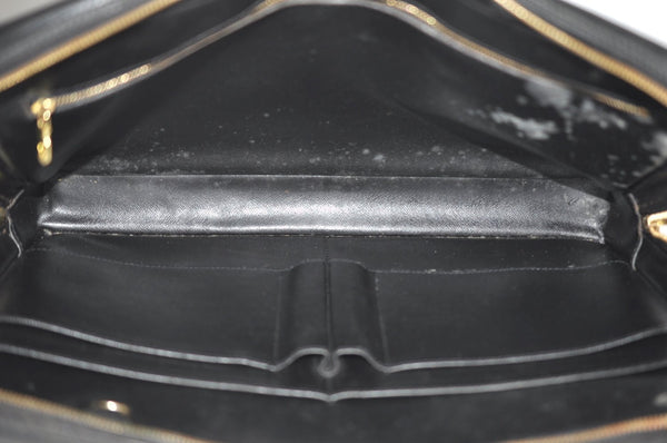 Authentic Louis Vuitton Epi Porte Documents Voyage Briefcase M59162 Black 3471J