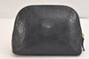 Authentic GUCCI Vintage Guccissima GG Leather Pouch Purse 141810 Black 3471K