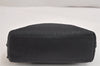Authentic GUCCI Vintage Guccissima GG Leather Pouch Purse 141810 Black 3471K