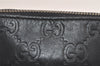 Authentic GUCCI Vintage Guccissima GG Leather Pouch Purse 141810 Black 3471K