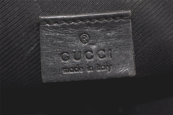 Authentic GUCCI Vintage Guccissima GG Leather Pouch Purse 141810 Black 3471K