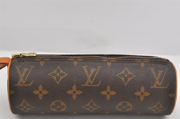 Authentic Louis Vuitton Monogram Trousse Ronde Pen Case Pouch M47630 Junk 3472K