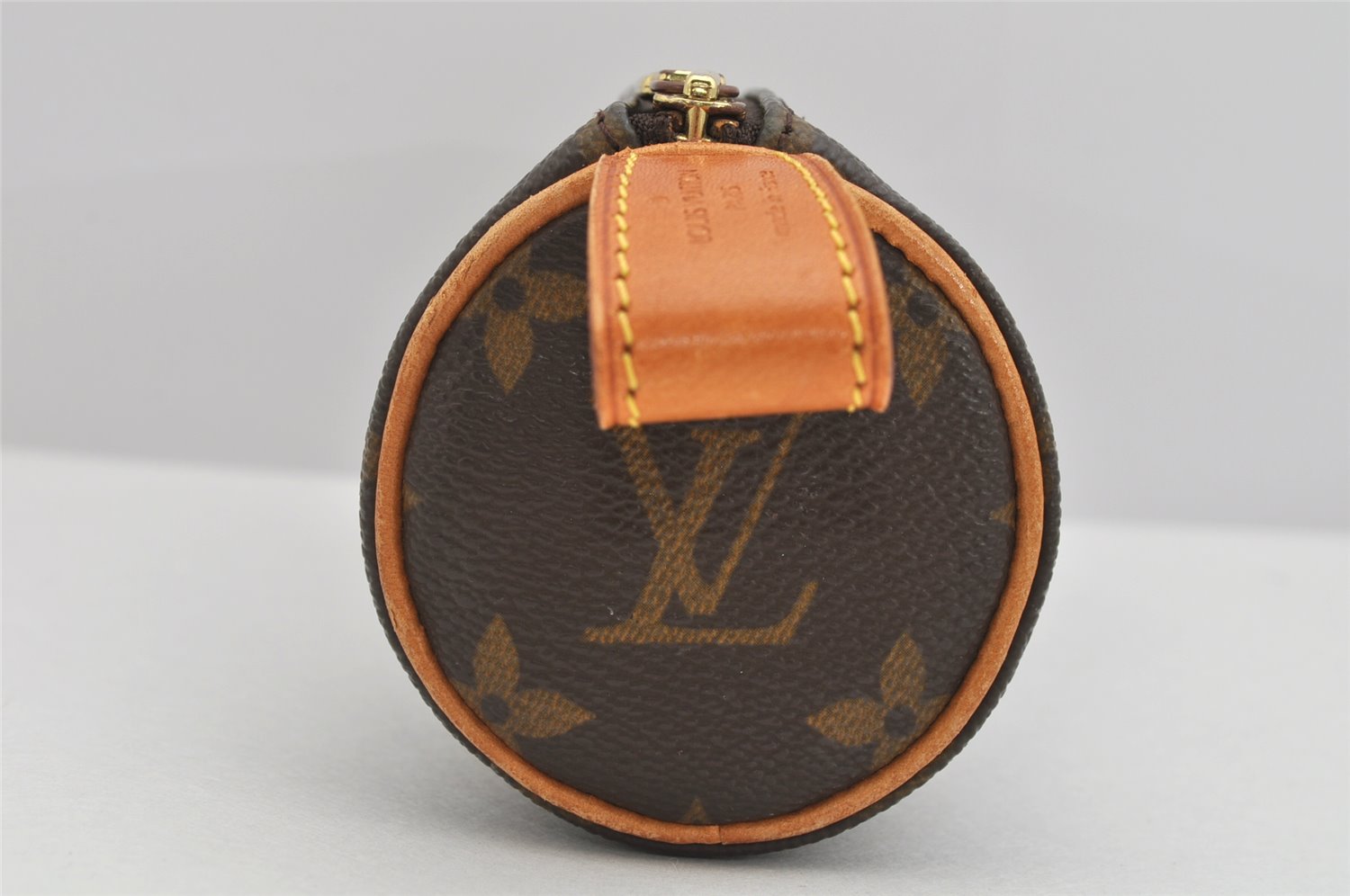 Authentic Louis Vuitton Monogram Trousse Ronde Pen Case Pouch M47630 Junk 3472K