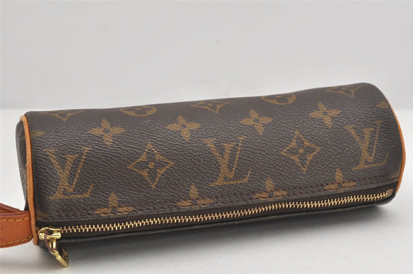 Authentic Louis Vuitton Monogram Trousse Ronde Pen Case Pouch M47630 Junk 3472K