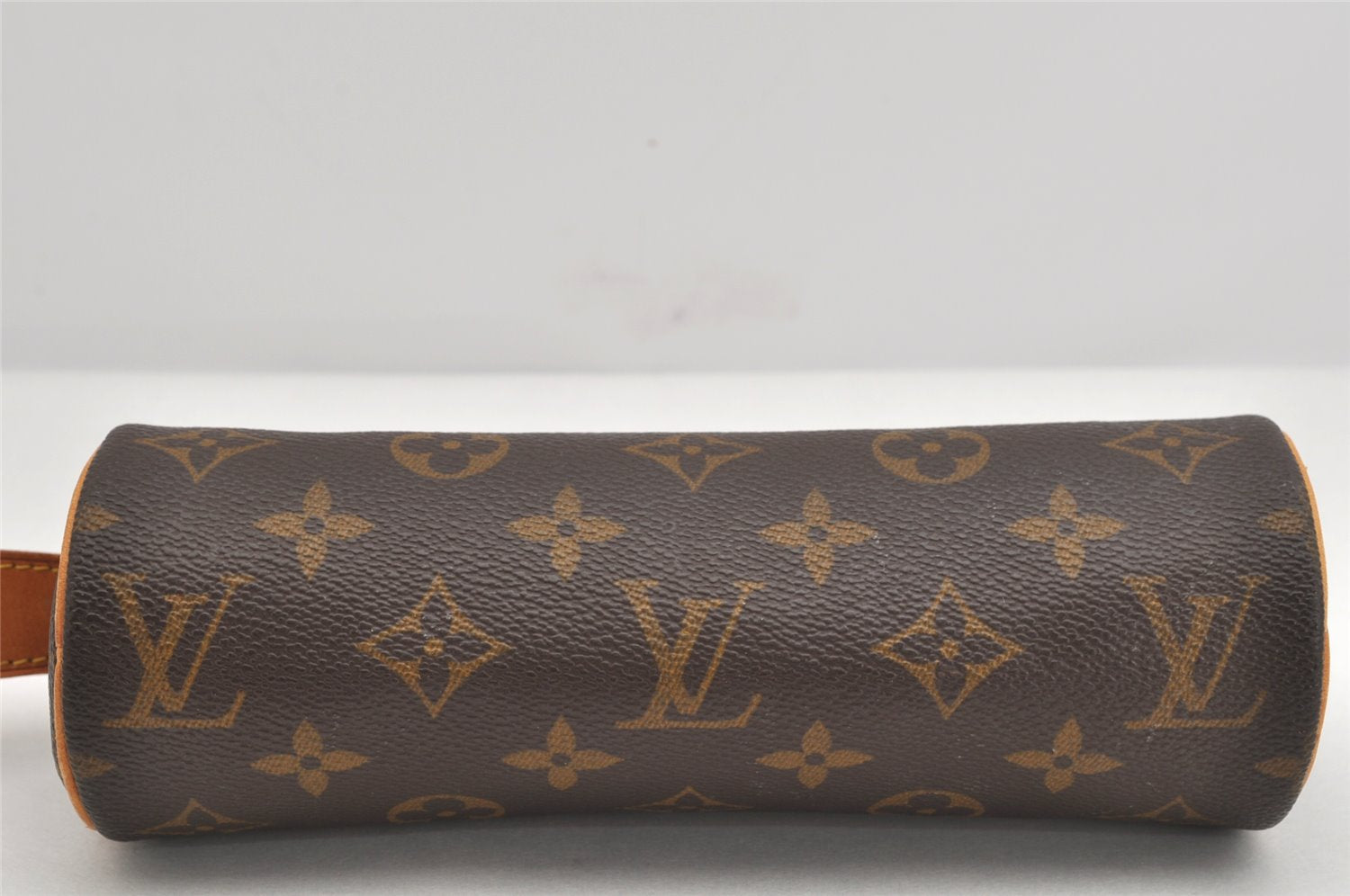 Authentic Louis Vuitton Monogram Trousse Ronde Pen Case Pouch M47630 Junk 3472K