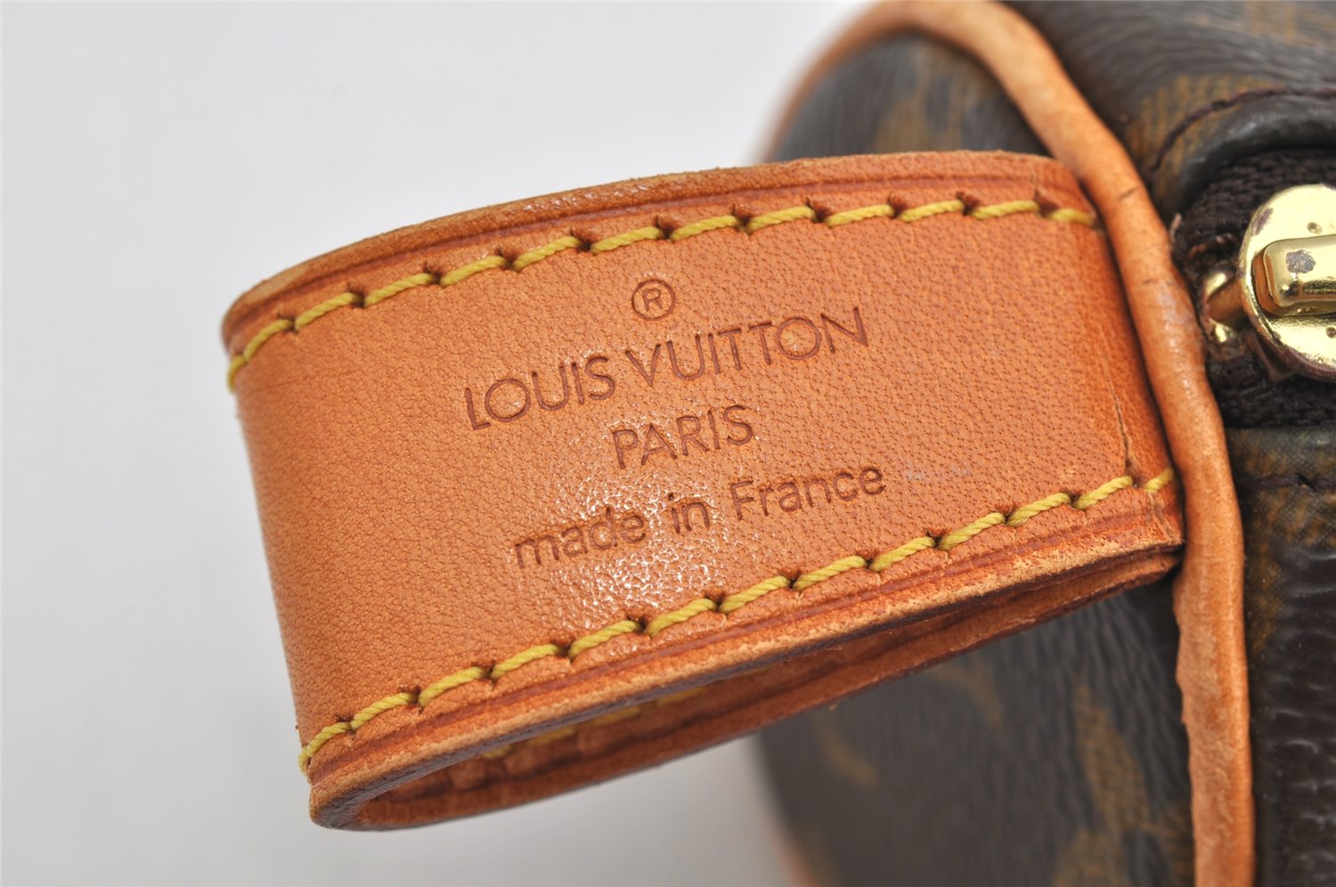 Authentic Louis Vuitton Monogram Trousse Ronde Pen Case Pouch M47630 Junk 3472K