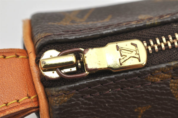 Authentic Louis Vuitton Monogram Trousse Ronde Pen Case Pouch M47630 Junk 3472K