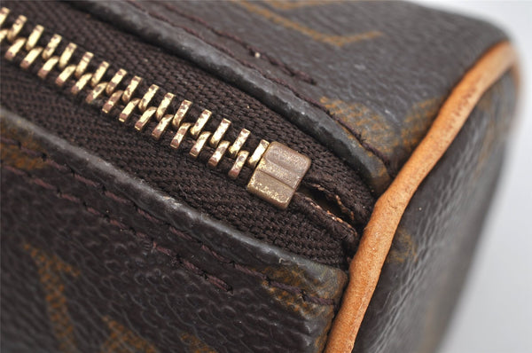 Authentic Louis Vuitton Monogram Trousse Ronde Pen Case Pouch M47630 Junk 3472K