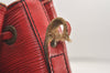 Authentic Louis Vuitton Epi Petit Noe Drawstring Bag M44107 Red Junk LV 3474J