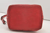 Authentic Louis Vuitton Epi Petit Noe Drawstring Bag M44107 Red Junk LV 3474J