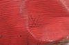 Authentic Louis Vuitton Epi Petit Noe Drawstring Bag M44107 Red Junk LV 3474J