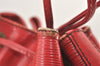 Authentic Louis Vuitton Epi Petit Noe Drawstring Bag M44107 Red Junk LV 3474J