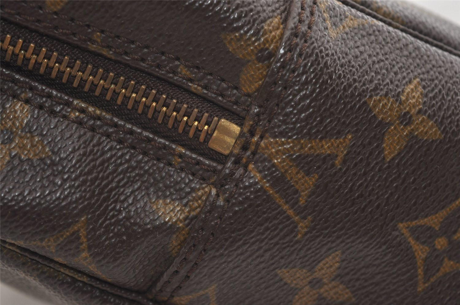 Auth Louis Vuitton Monogram Trousse Toilette 28 Clutch Bag M47522 Junk 3476J