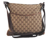 Authentic GUCCI Shoulder Cross Body Bag GG Canvas Leather 145857 Brown 3477K
