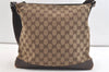 Authentic GUCCI Shoulder Cross Body Bag GG Canvas Leather 145857 Brown 3477K