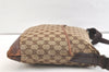Authentic GUCCI Shoulder Cross Body Bag GG Canvas Leather 145857 Brown 3477K