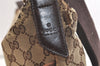 Authentic GUCCI Shoulder Cross Body Bag GG Canvas Leather 145857 Brown 3477K