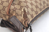 Authentic GUCCI Shoulder Cross Body Bag GG Canvas Leather 145857 Brown 3477K
