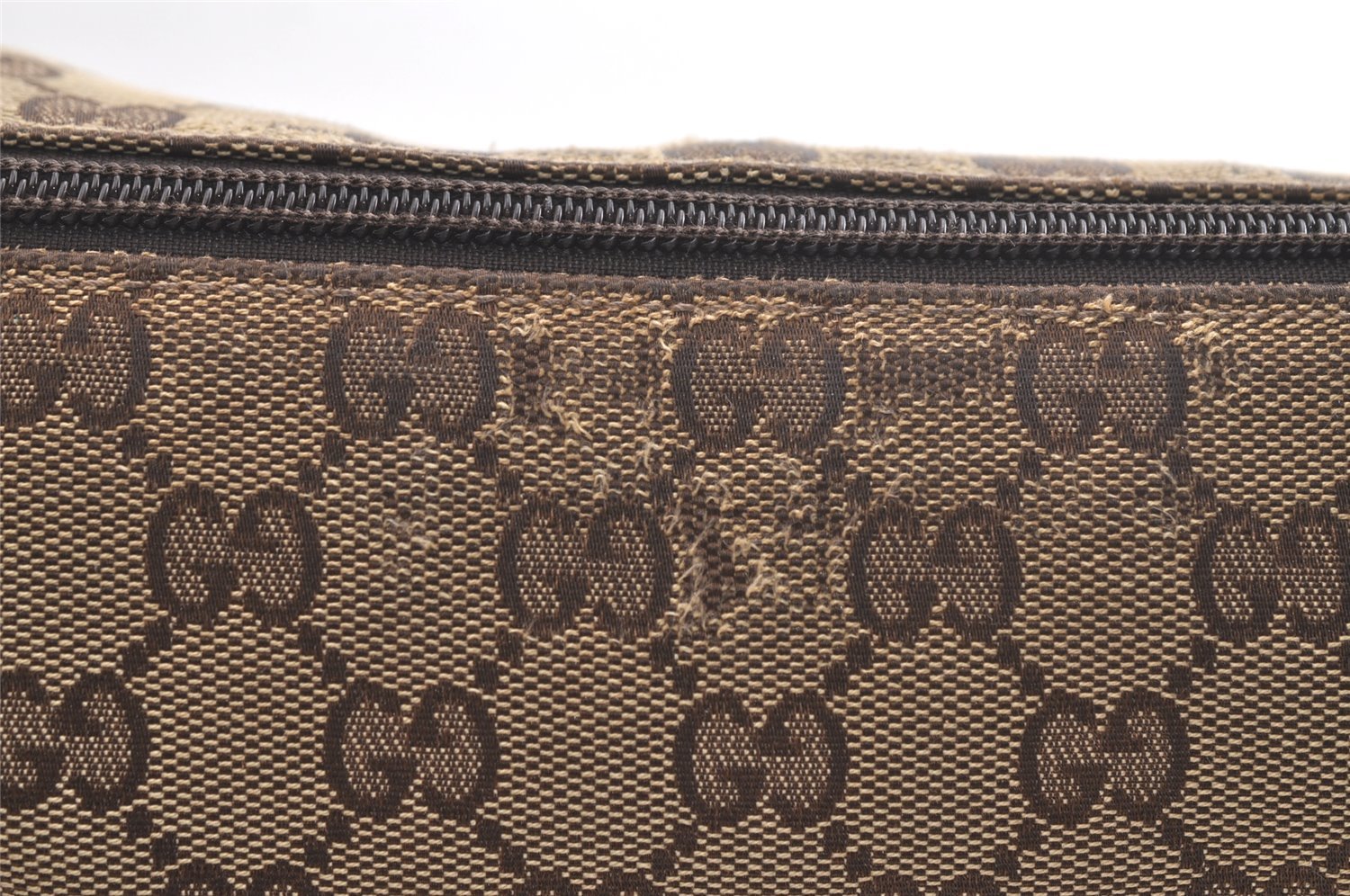 Authentic GUCCI Shoulder Cross Body Bag GG Canvas Leather 145857 Brown 3477K