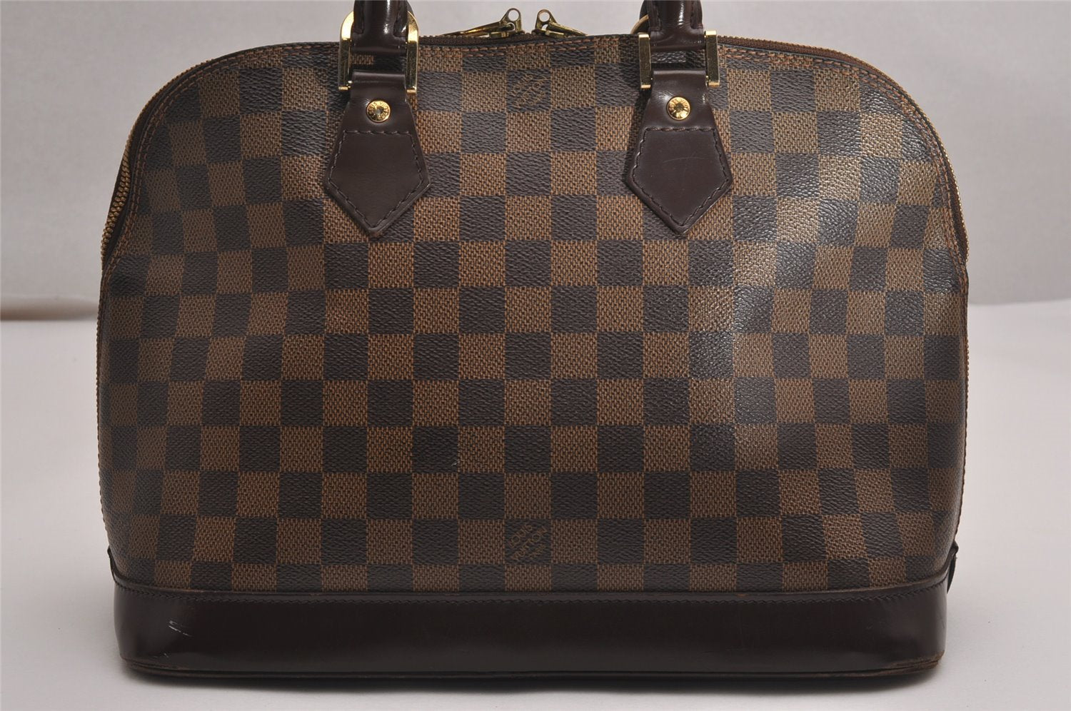Authentic Louis Vuitton Damier Alma Hand Bag Purse N51131 LV 3479J