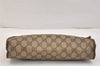 Authentic GUCCI Vintage Clutch Hand Bag Purse GG PVC Leather Brown 3479K