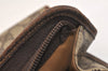 Authentic GUCCI Vintage Clutch Hand Bag Purse GG PVC Leather Brown 3479K