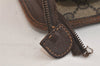 Authentic GUCCI Vintage Clutch Hand Bag Purse GG PVC Leather Brown 3479K