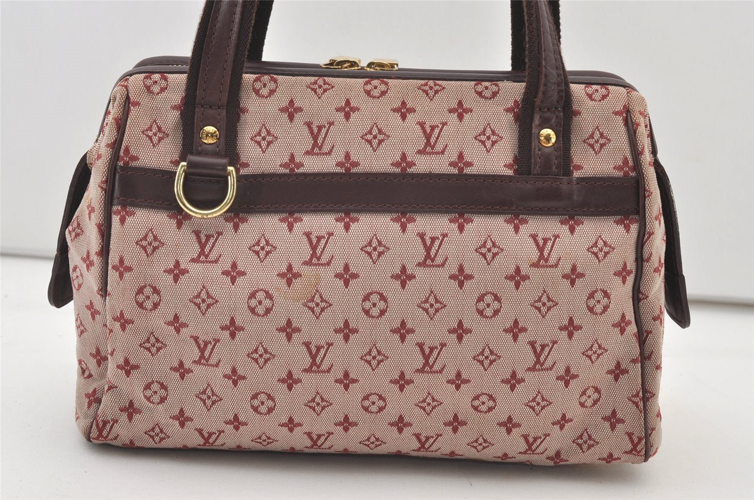 Authentic Louis Vuitton Monogram Mini Josephine PM Hand Bag Pink M92216 LV 3480J