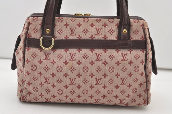 Authentic Louis Vuitton Monogram Mini Josephine PM Hand Bag Pink M92216 LV 3480J